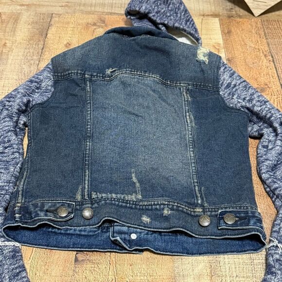 Free People Denim & Knit Hooded Jacket - size XS - Picture 13 of 15